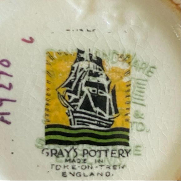 Vintage Grays Pottery Creamer Pink Gold England - Picture 4 of 8